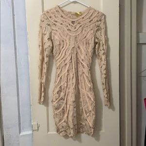 H&M Studio Light pink/nude Lace Bodycon Dress